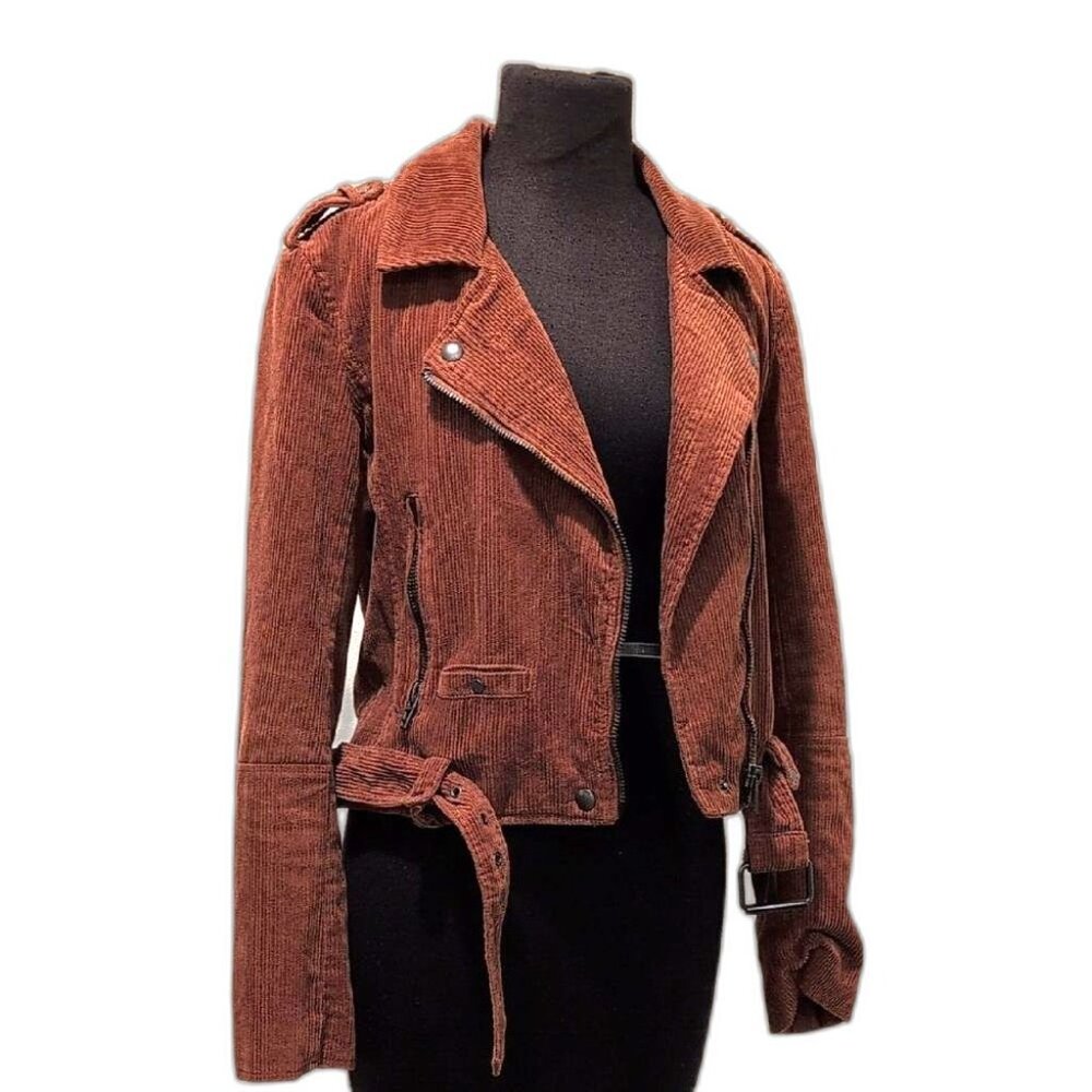Blank NYC Rust Corduroy Utility Jacket